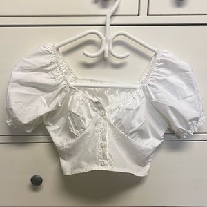 New White Milkmaid Crop Top!